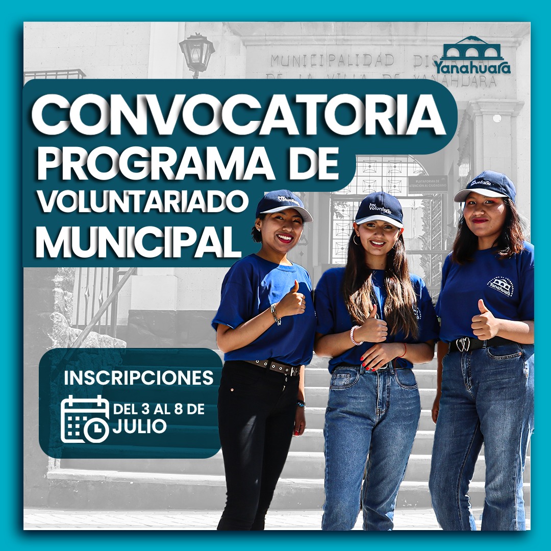 Convocatoria de voluntariado Nro. 02-2024